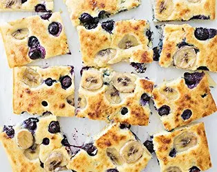 SHEET PAN BANANA BLUEBERRY PANCAKES