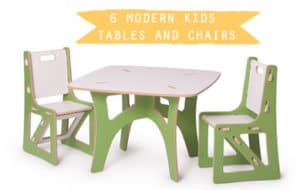 6 MODERN KIDS' TABLES AND CHAIRS