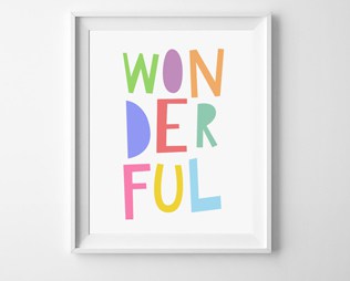 FREE PRINTABLE WONDERFUL ART PRINT