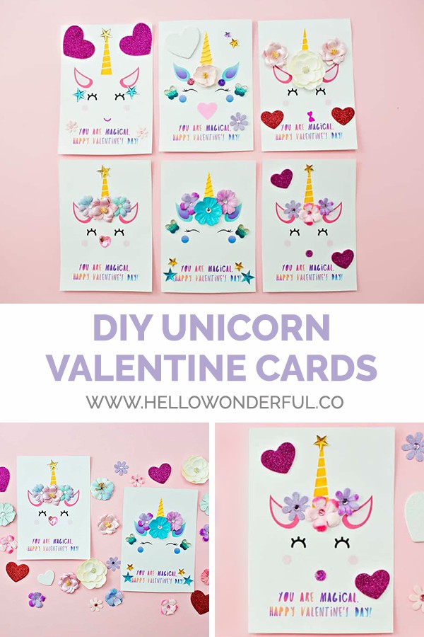 DIY Unicorn Valentine Cards for Kids