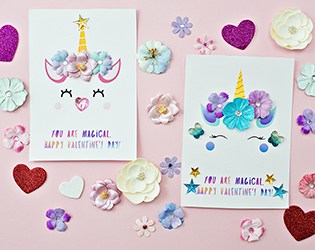 DIY UNICORN VALENTINE CARDS