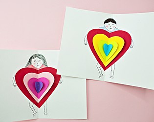 DIY PAPER HEART CARD