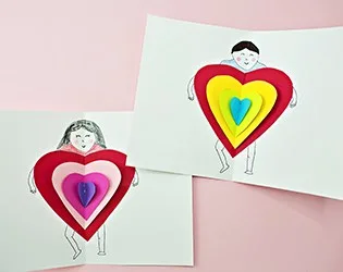 DIY PAPER HEART CARD