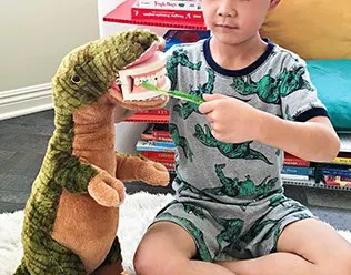 Dinosaur Tooth Brushing Toy for Kids