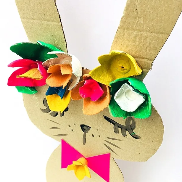 RECYCLED BUNNY CARDBOARD CRAFT - hello, Wonderful