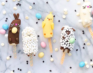 EASTER FROZEN BANANA ANIMAL TREATS