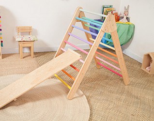 Wooden climbing toy hot sale