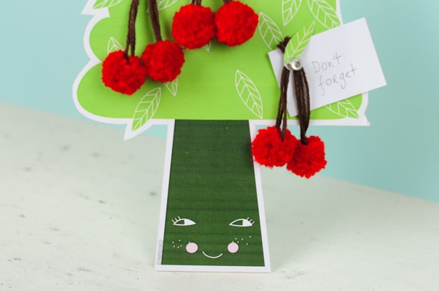 Create a DIY cherry tree message board with this cute free printable!