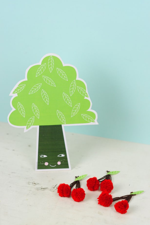 Create a DIY cherry tree message board with this cute free printable!