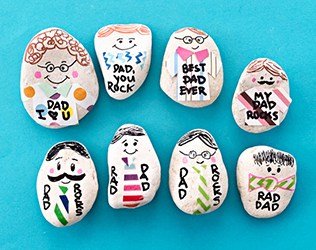 Make dad a personalized paperweight rock for a fun Father's Day craft and useful gift!