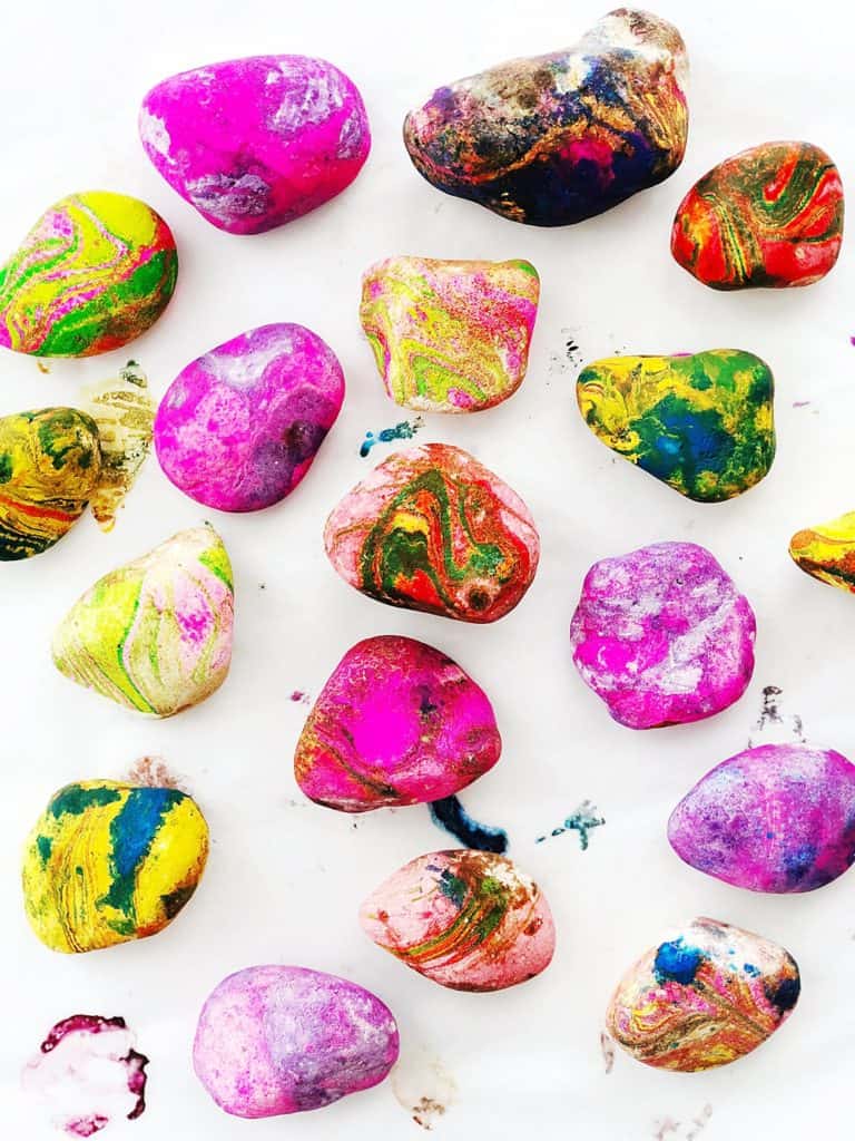 HOW TO MARBLE ROCKS WITH PAINT hello, Wonderful