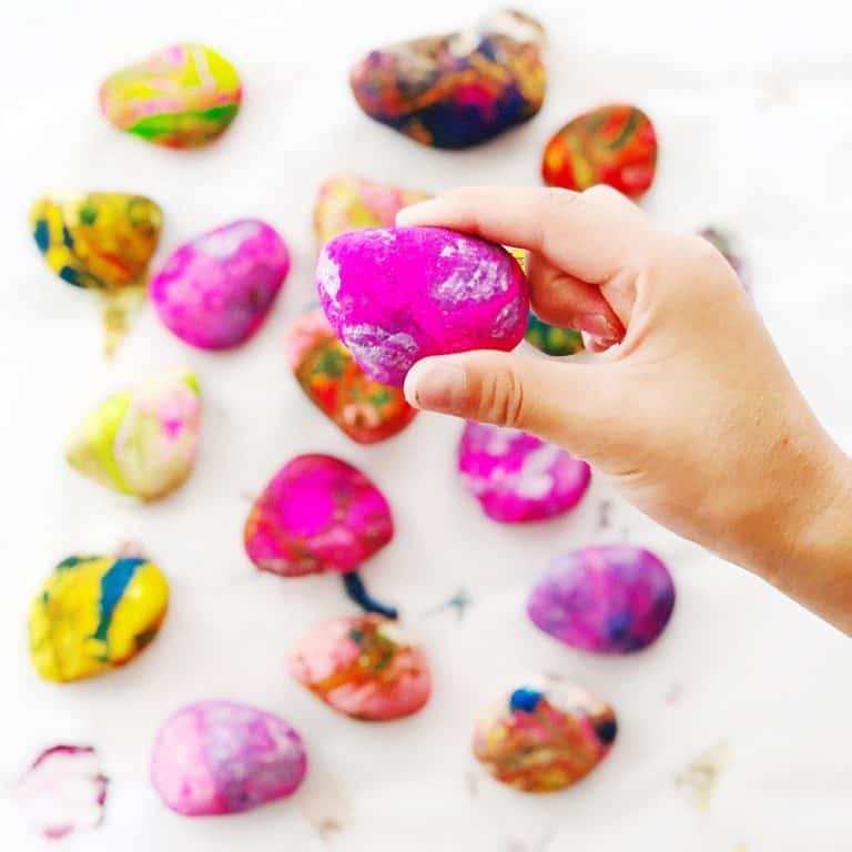 HOW TO MARBLE ROCKS WITH PAINT hello, Wonderful