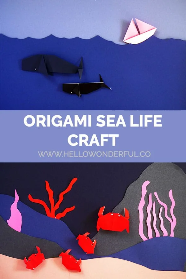 From a few sheets of paper, you can create your own undersea adventure! Full tutorial for this origami sea life craft on hello, Wonderful. 