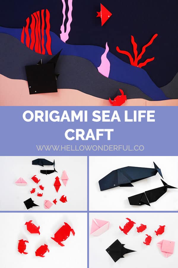 From a few sheets of paper, you can create your own undersea adventure! Full tutorial for this origami sea life craft on hello, Wonderful. 