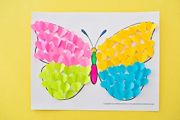 BUTTERFLY PAPER HEART CRAFT - hello, Wonderful