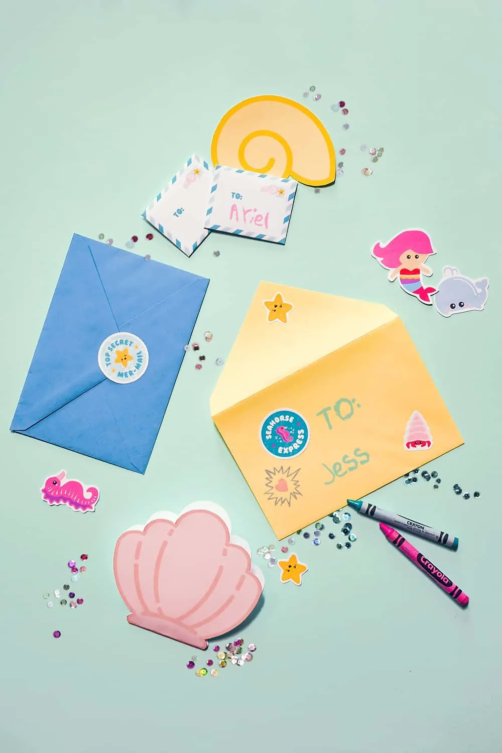 Make a Mer-Mailbox craft and fun Mermail with our free printable! 