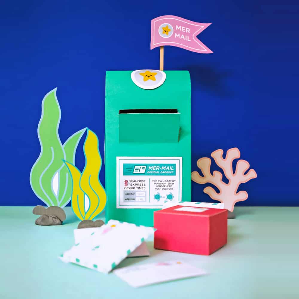 Make a Mer-Mailbox craft and fun Mermail with our free printable! 