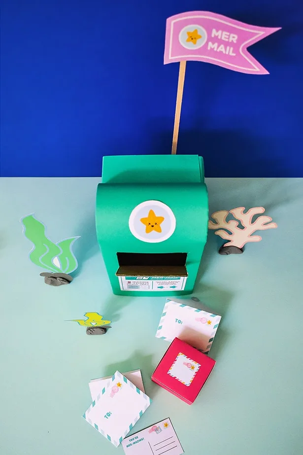 Make a Mer-Mailbox craft and fun Mermail with our free printable! 