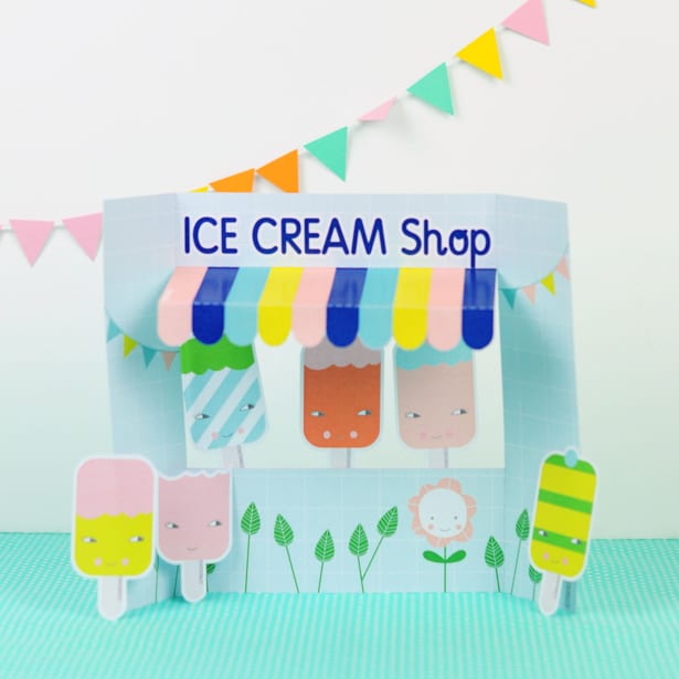 Make a cute ice cream shop for pretend play with our free printable! From hello, Wonderful