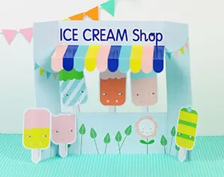 Make a cute ice cream shop for pretend play with our free printable! From hello, Wonderful