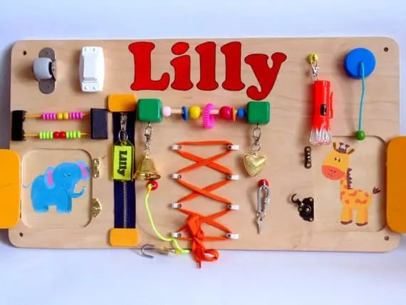 HANDMADE BUSY BOARDS AND FIDGET TOYS FOR KIDS hello Wonderful