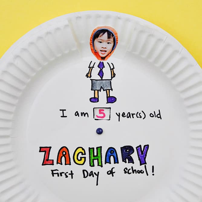 A cute and easy school paper plate craft for your kids!