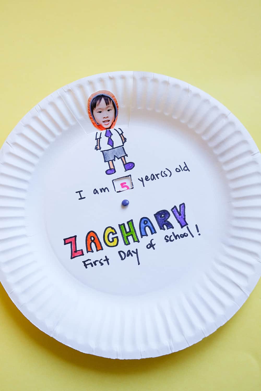 A cute and easy school paper plate craft for your kids!