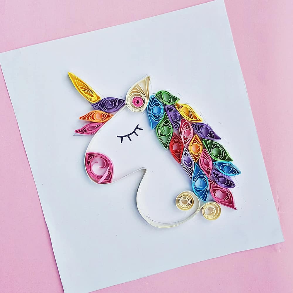 paper quill unicorn art hello wonderful