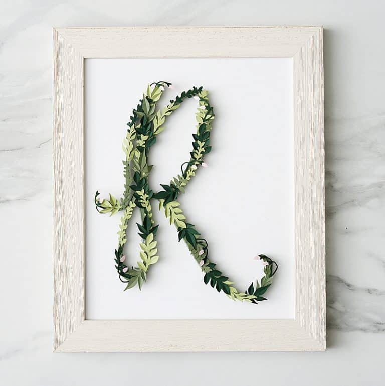 DIY BOTANICAL PAPER MONOGRAM