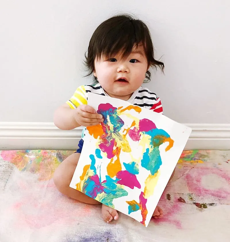 Mess Free Painting: Kid's Initial Tape-Resist - The Soccer Mom Blog