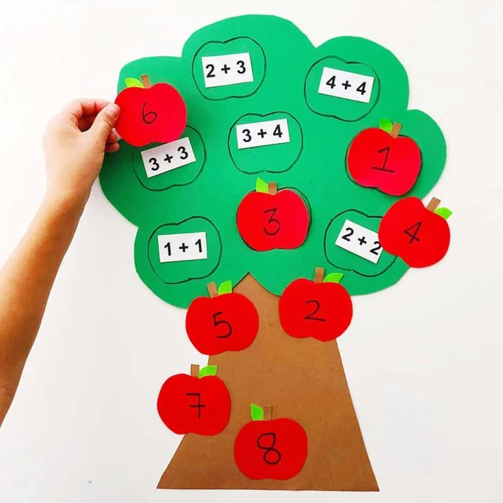 APPLE MATH TREE LEARNING ACTIVITY