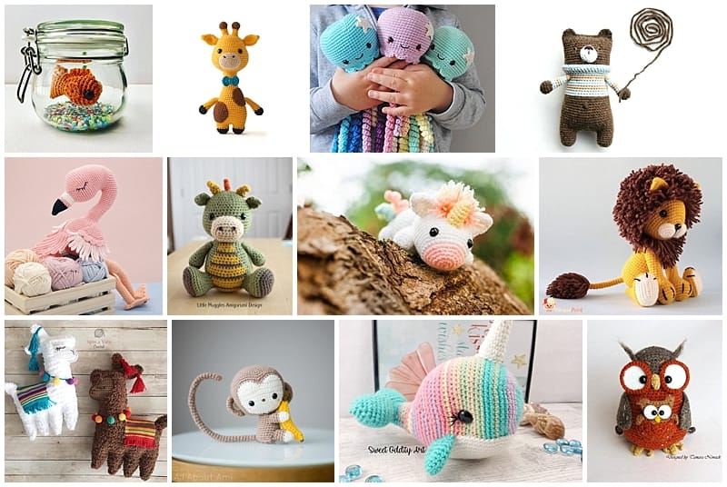 15 CUTE ANIMAL CROCHET TOY PATTERNS - hello, Wonderful