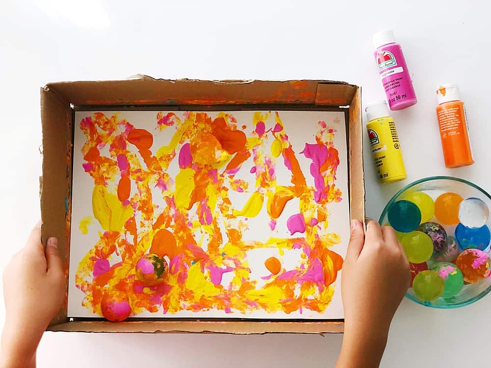 GIANT WATER BEAD PAINTING in cardboard box