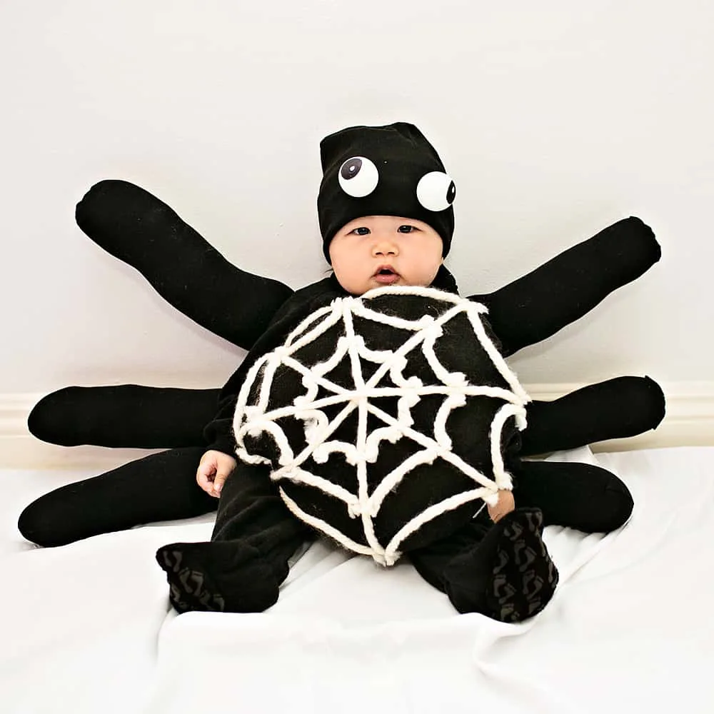 Make an adorable and easy DIY Itsy Bitsy Spider costume!