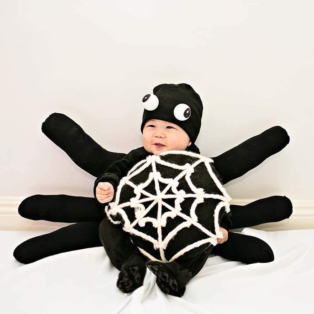 Make an adorable and easy DIY Itsy Bitsy Spider costume! 