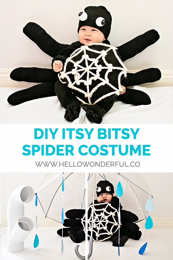 Make an adorable and easy DIY Itsy Bitsy Spider costume! 