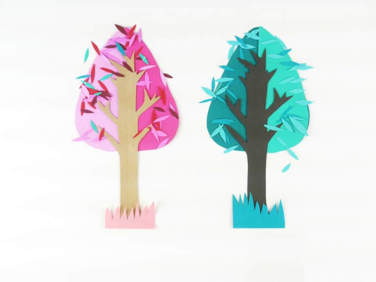 MODERN FOUR SEASONS TREE PAPER CRAFT - hello, Wonderful