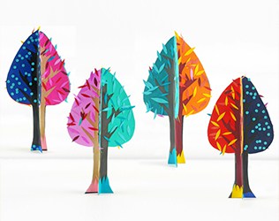 Teach kids the joy of seasonal changes while making some beauriful art with a simple and modern 4 seasons tree paper craft