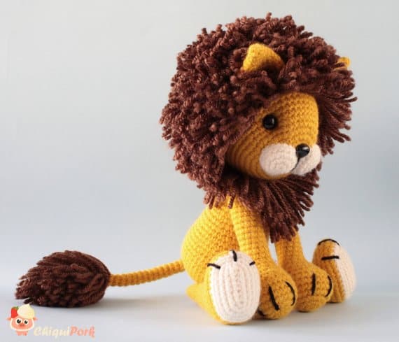 cute lion animal crochet toy pattern