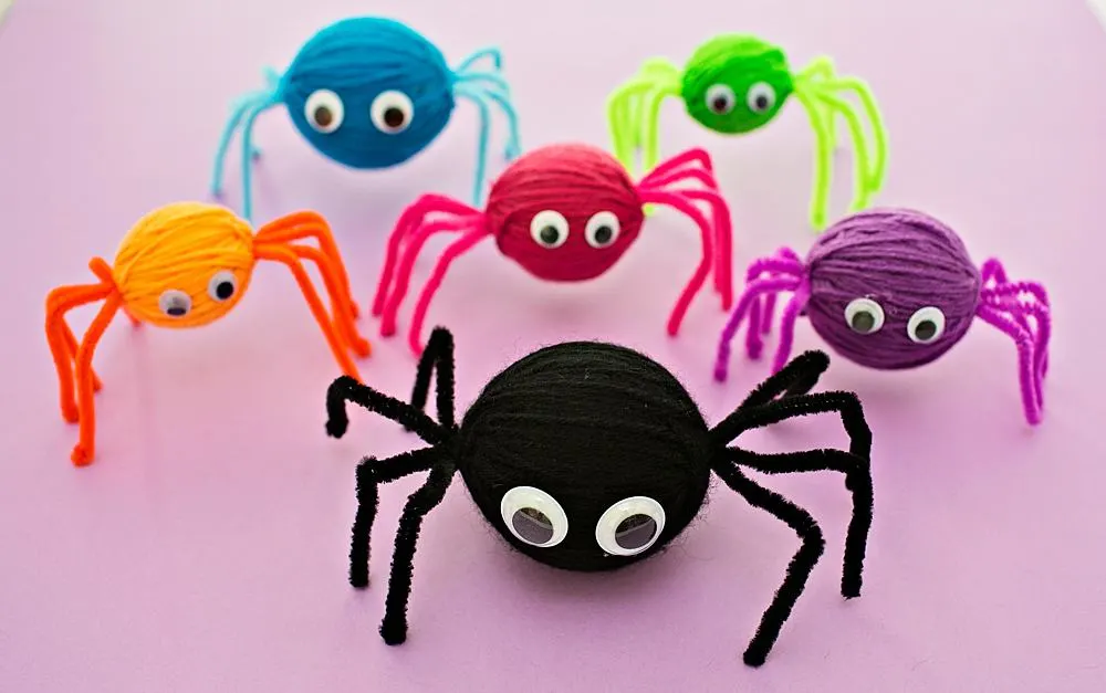 Foam Ball Spiders - Craft Project Ideas