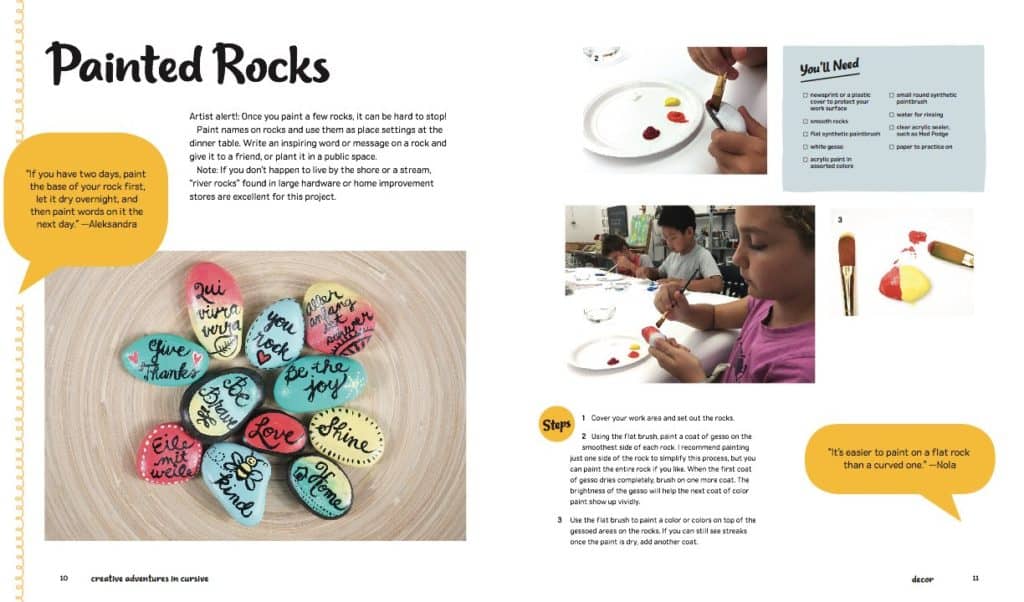 CREATIVE ADVENTURES IN CURSIVE BOOK - hello, Wonderful