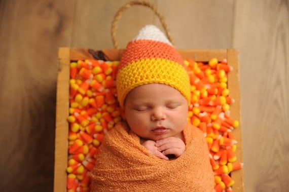 baby candy corn hat costume