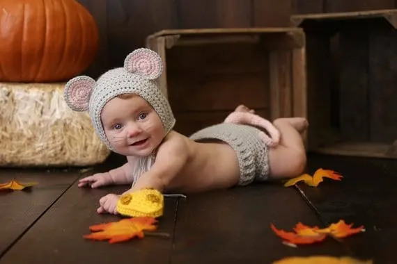 crochet mouse newborn baby costume