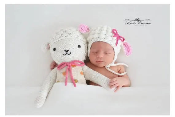 crochet newborn lamb costume
