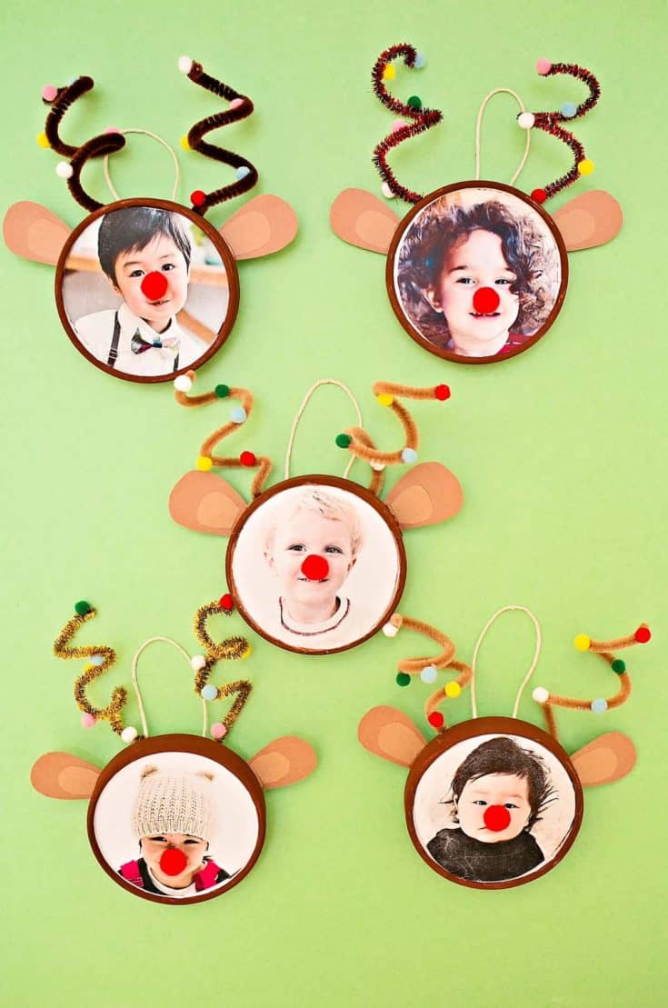 RUDOLPH REINDEER PHOTO ORNAMENT