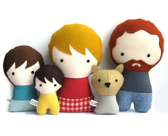 plush doll family portrait idea