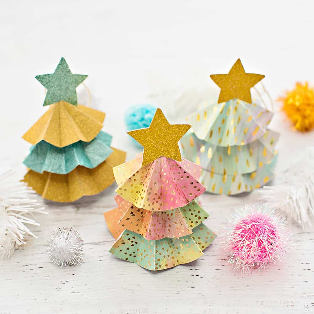 Diy Paper Tree Ornaments With Template Hello Wonderful