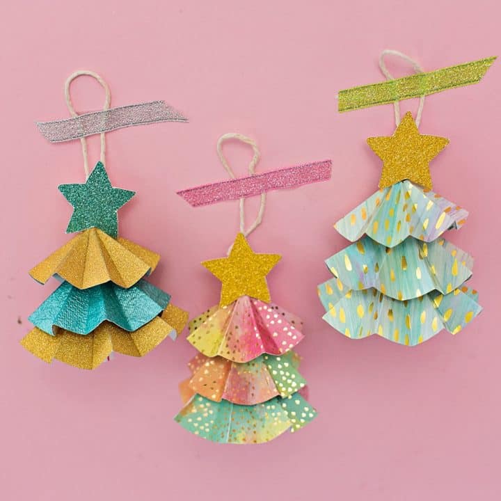 DIY PAPER TREE ORNAMENTS WITH TEMPLATE - hello, Wonderful