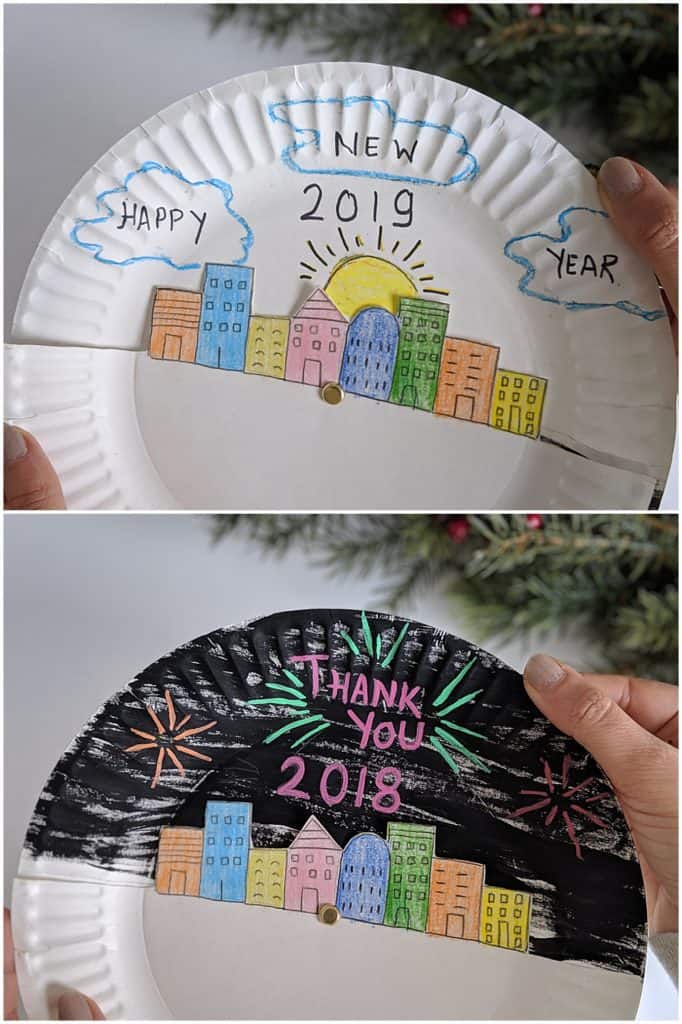 New Years Eve Paper Plate Craft For Kids Hello Wonderful