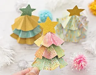 DIY PAPER TREE ORNAMENTS WITH TEMPLATE